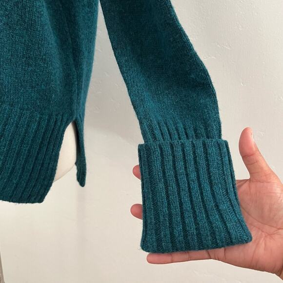 Anthropologie Moth Fireside Knit Sweater Turtleneck Ribbed in Sapphire XS NWT - Picture 10 of 15
